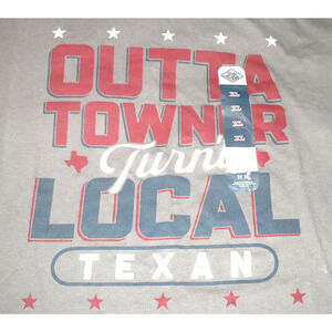 State Life Mens Outta Towner Turnin Local Texan Short Sleeve Tee Charcoal XL $10